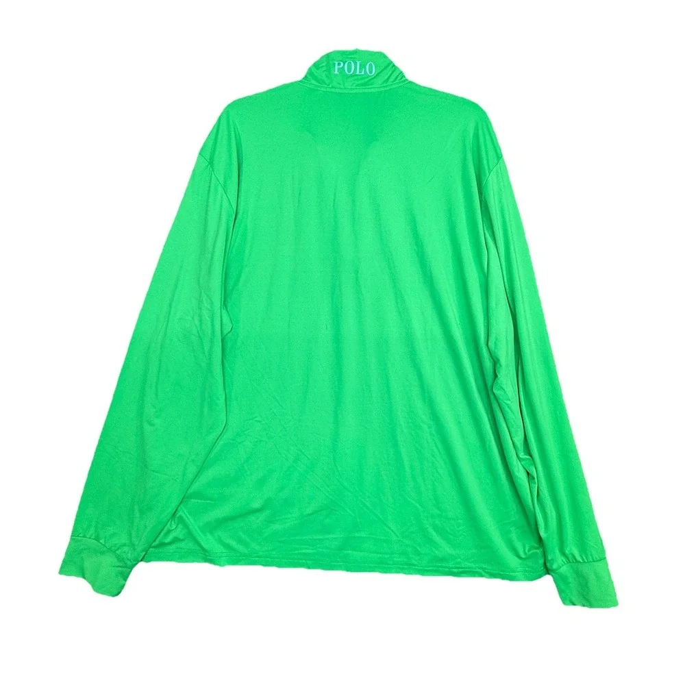 Polo Ralph Lauren Shirt Mesn 2XL XXL Green Golf 1/4 zip‎ Performance